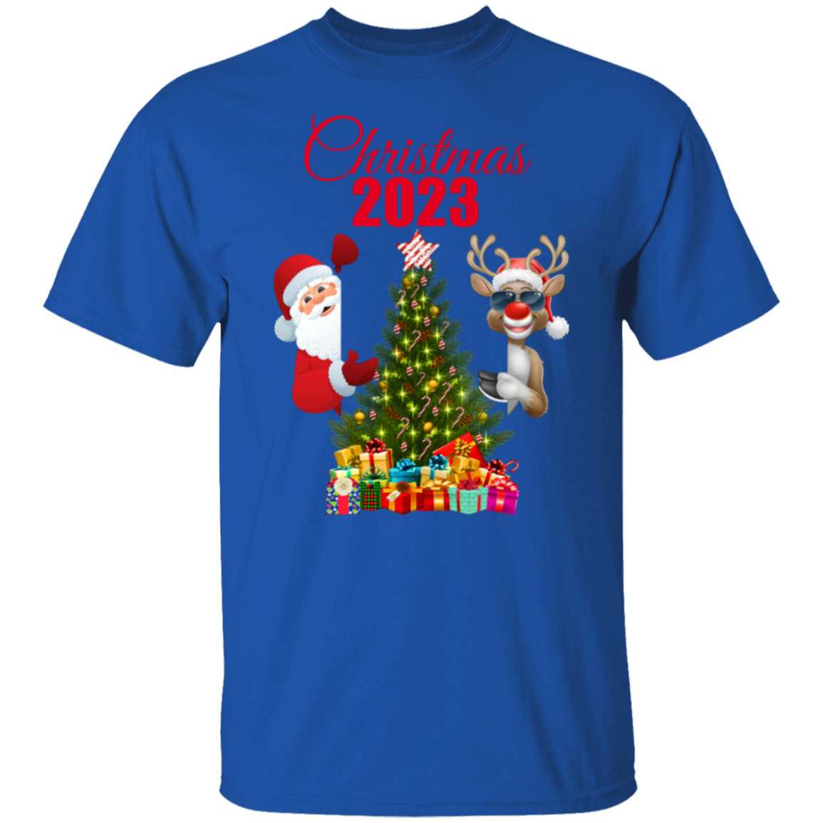 Christmas 2023 Santa and Rudolph Shirt
