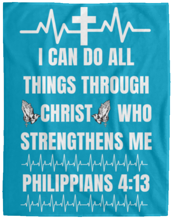 PHIL 4:13 Cozy Plush Fleece Blanket - 60x80