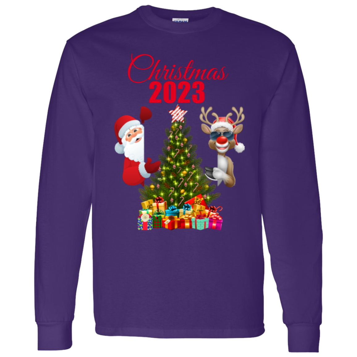 Christmas 2023 Santa and Rudolph