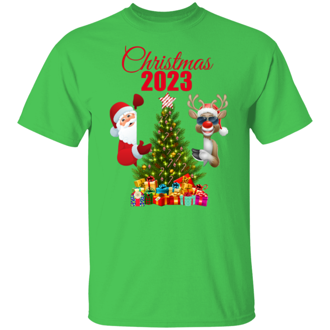 Christmas 2023 Santa and Rudolph Shirt