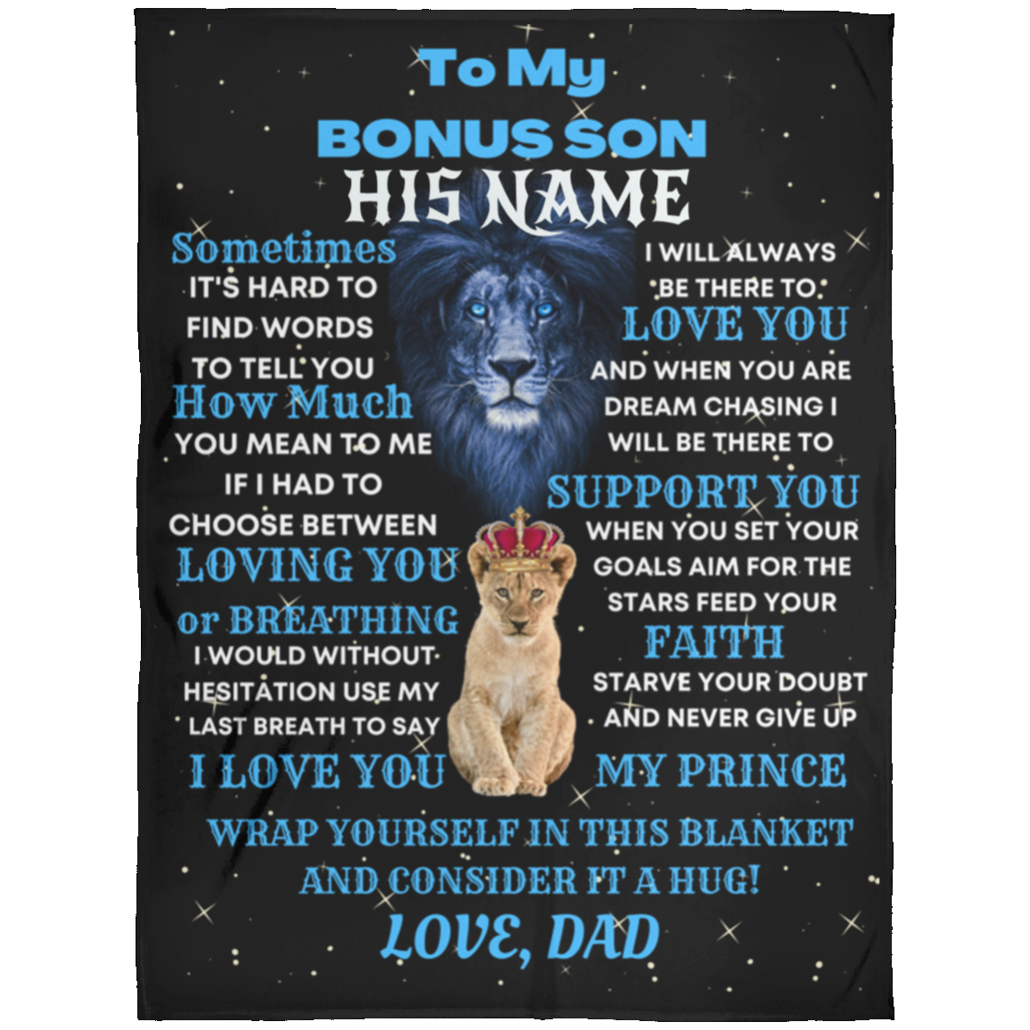 BONUS SON (custom name) 60x80