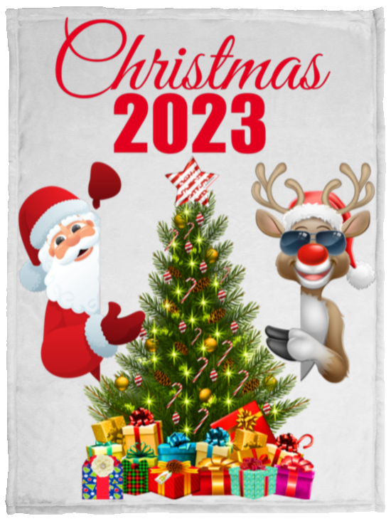 Christmas 2023 Cozy Plush Fleece Blanket - 30x40