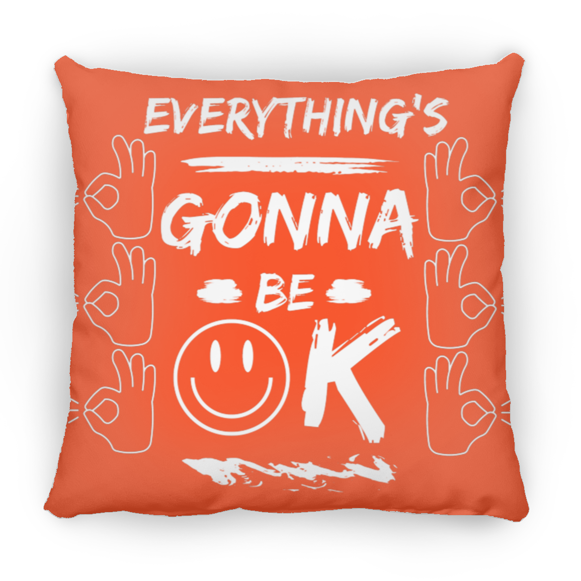 EGBO (Everything's Gonna Be Ok) Large Square Pillow