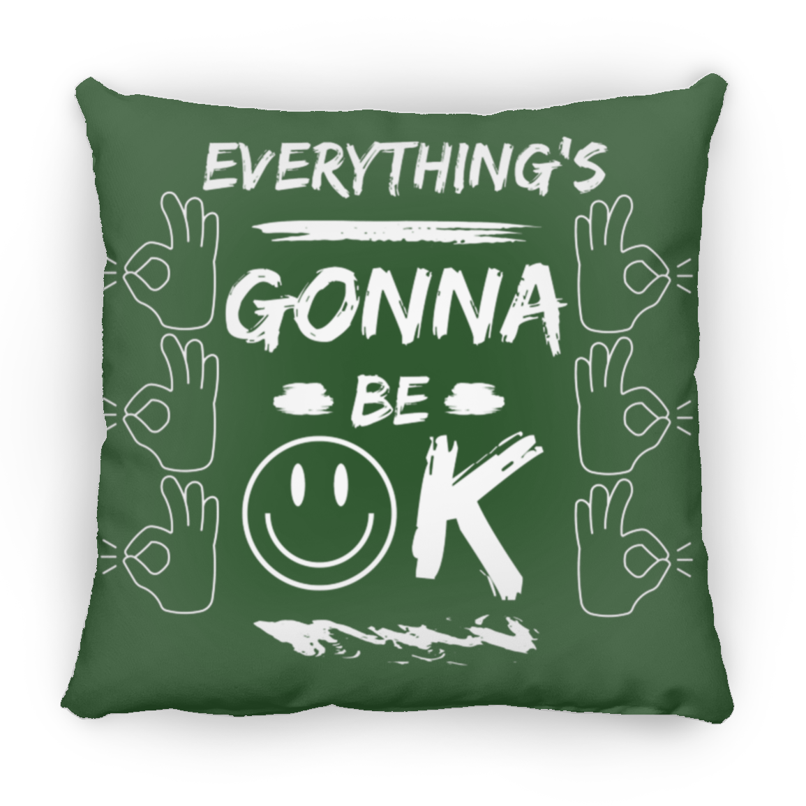 EGBO (Everything's Gonna Be Ok) Small Square Pillow