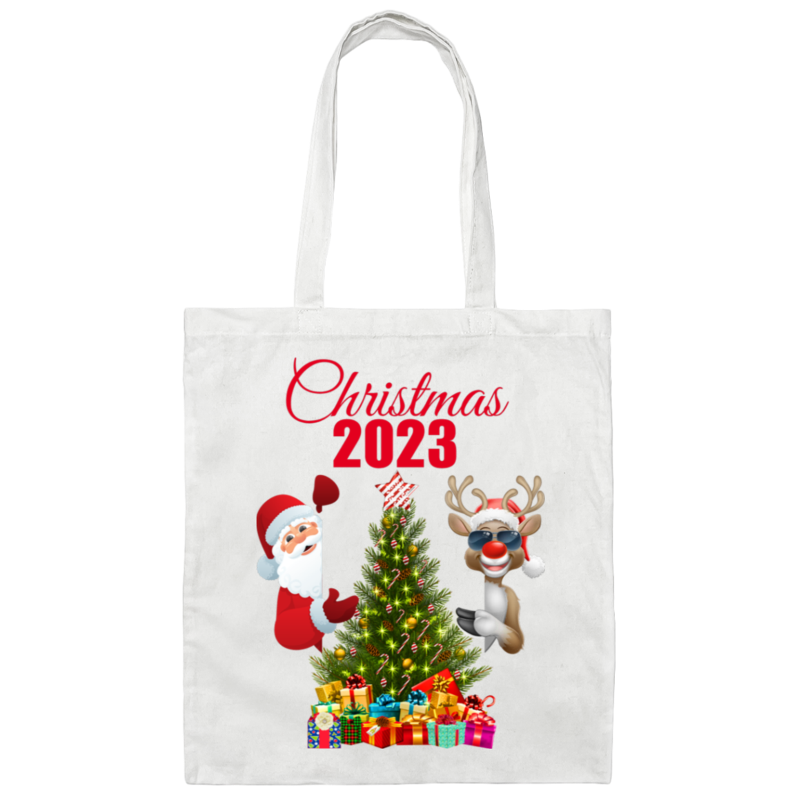 Christmas 2023 Santa and Rudolph BAG (CUSTOM COLORS)