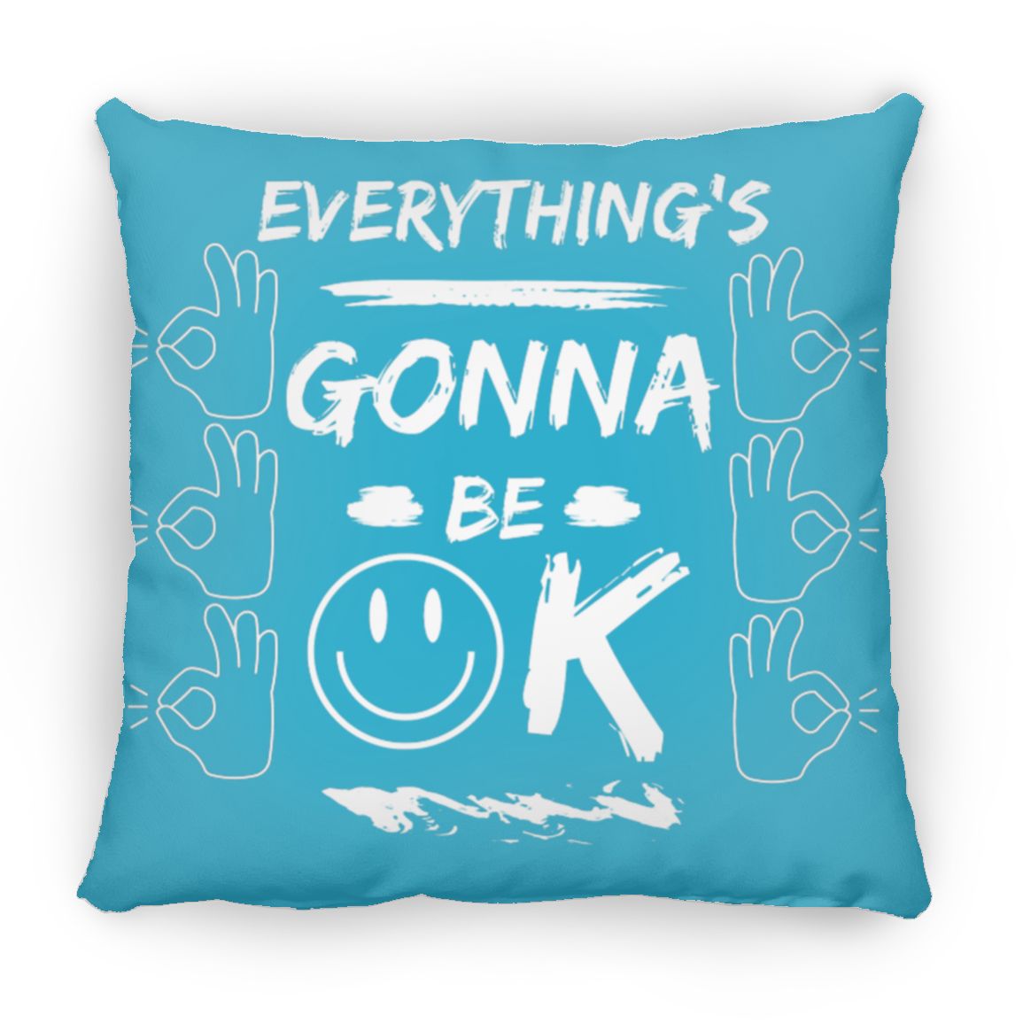 EGBO (Everything's Gonna Be Ok) Small Square Pillow