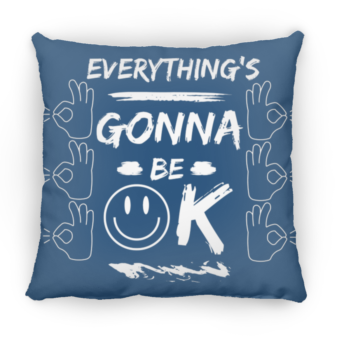 EGBO (Everything's Gonna Be Ok) Medium Square Pillow