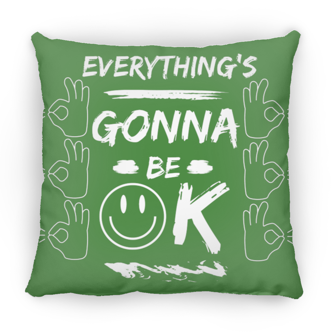 EGBO (Everything's Gonna Be Ok) Large Square Pillow