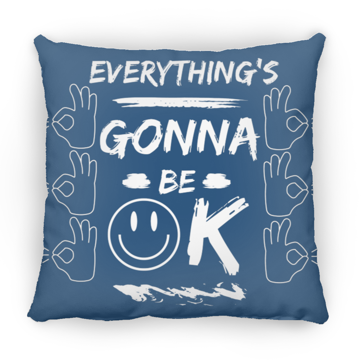 EGBO (Everything's Gonna Be Ok) Large Square Pillow