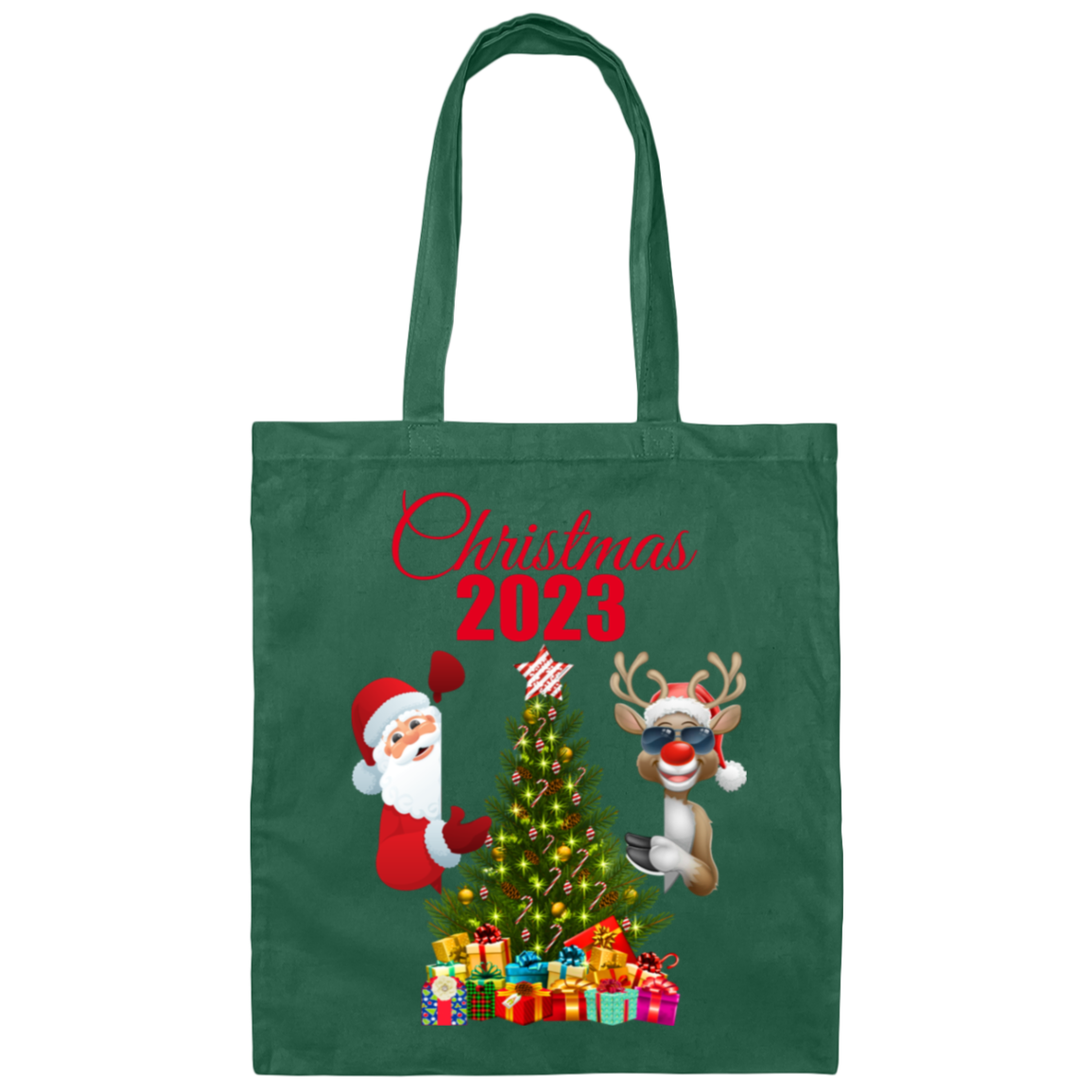 Christmas 2023 Santa and Rudolph BAG (CUSTOM COLORS)