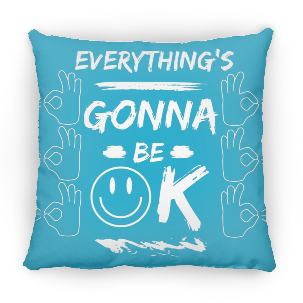 EGBO (Everything's Gonna Be Ok) Large Square Pillow