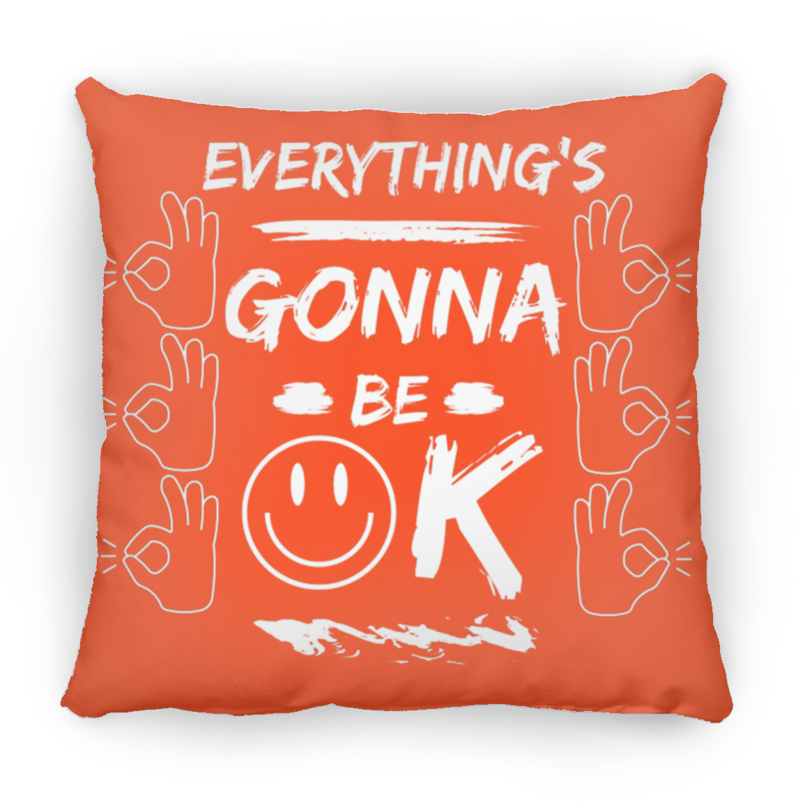 EGBO (Everything's Gonna Be Ok) Small Square Pillow