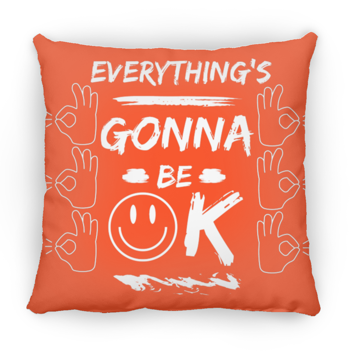 EGBO (Everything's Gonna Be Ok) Medium Square Pillow