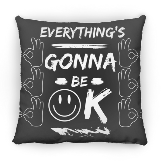 EGBO (Everything's Gonna Be Ok) Large Square Pillow