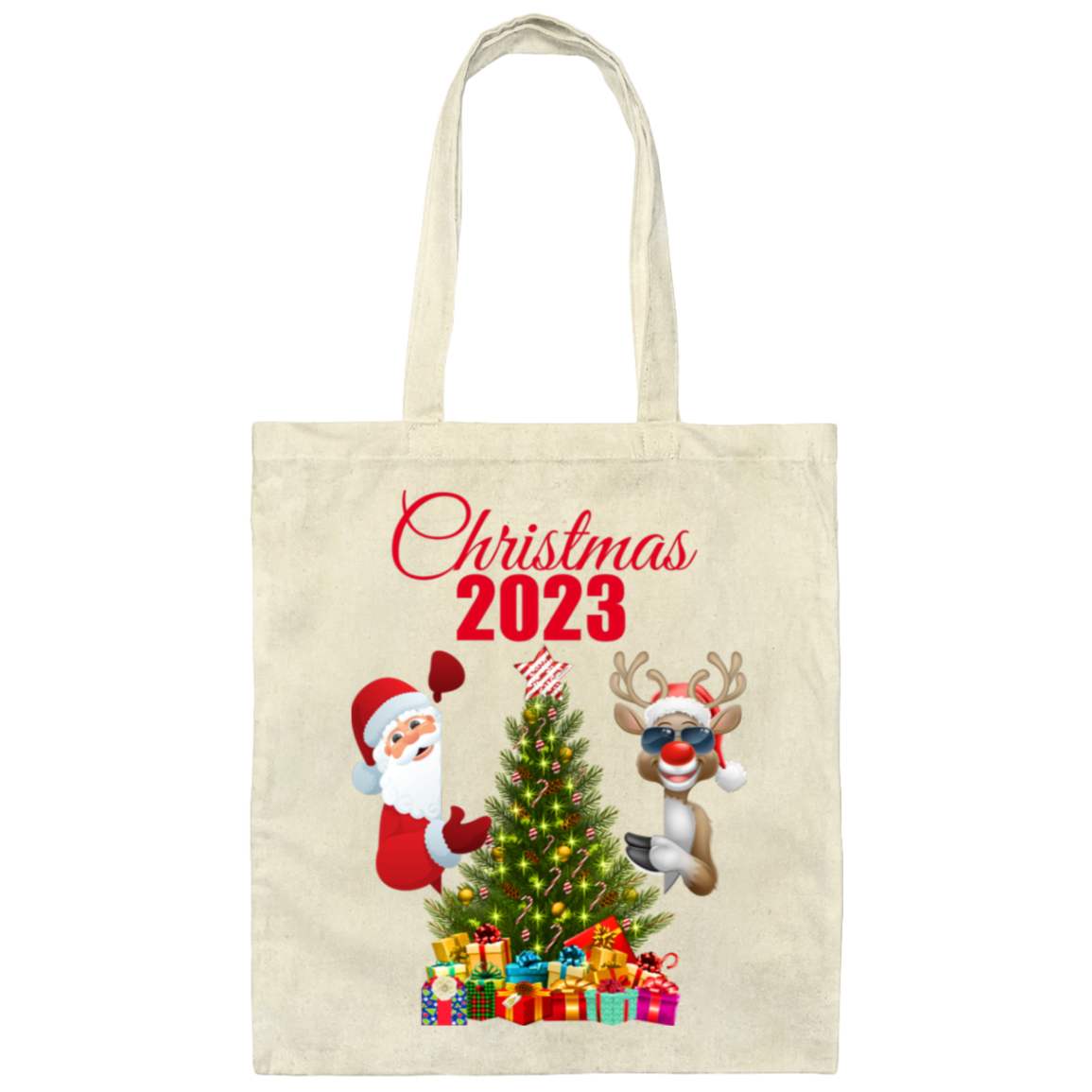 Christmas 2023 Santa and Rudolph BAG (CUSTOM COLORS)