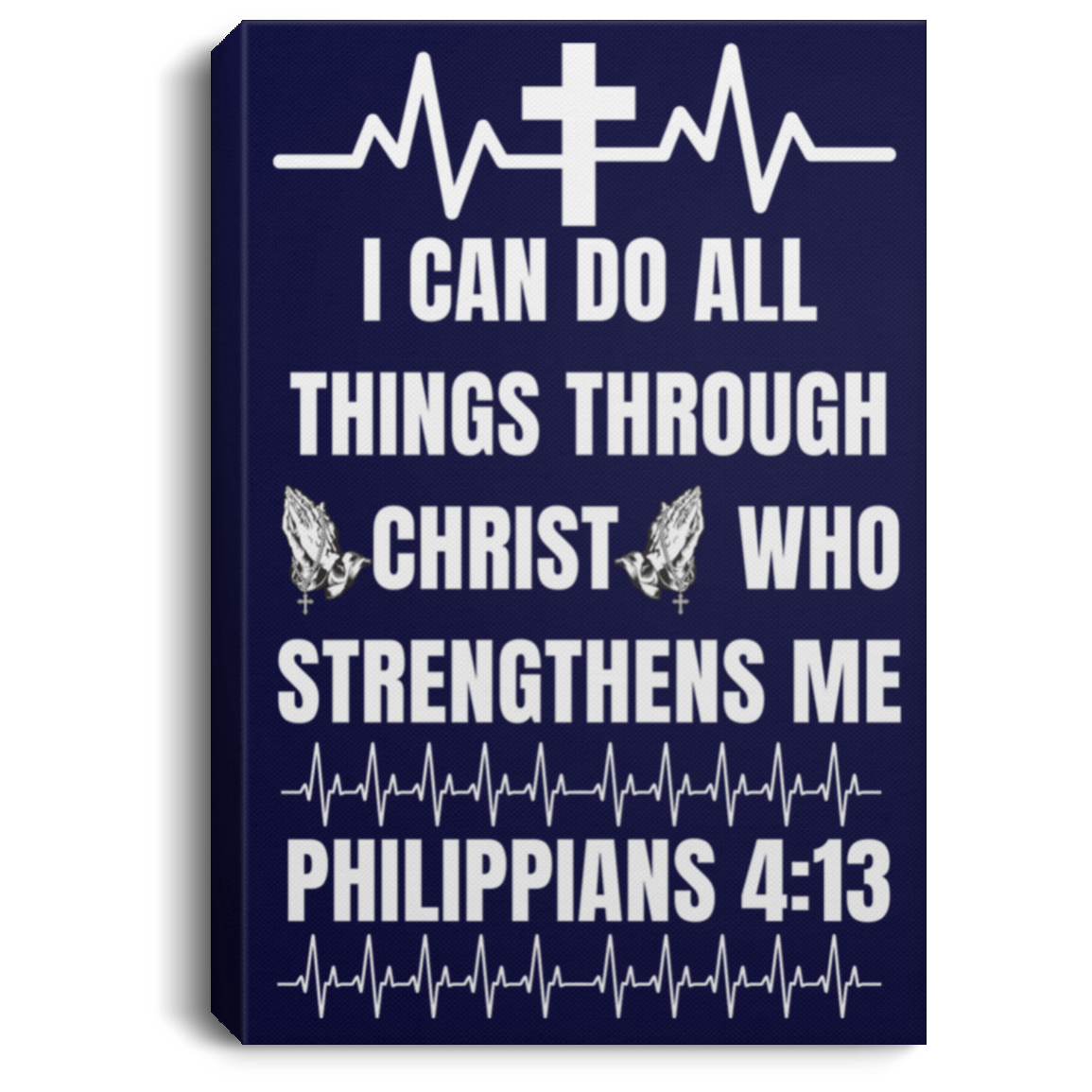 PHIL 4:13 Portrait Canvas .75in Frame