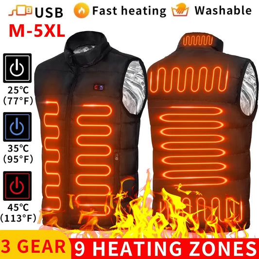 Beat the Chill: 2024 Winter SALE on ThermoLux™ USB Heated Vest with 15HR Battery Life!