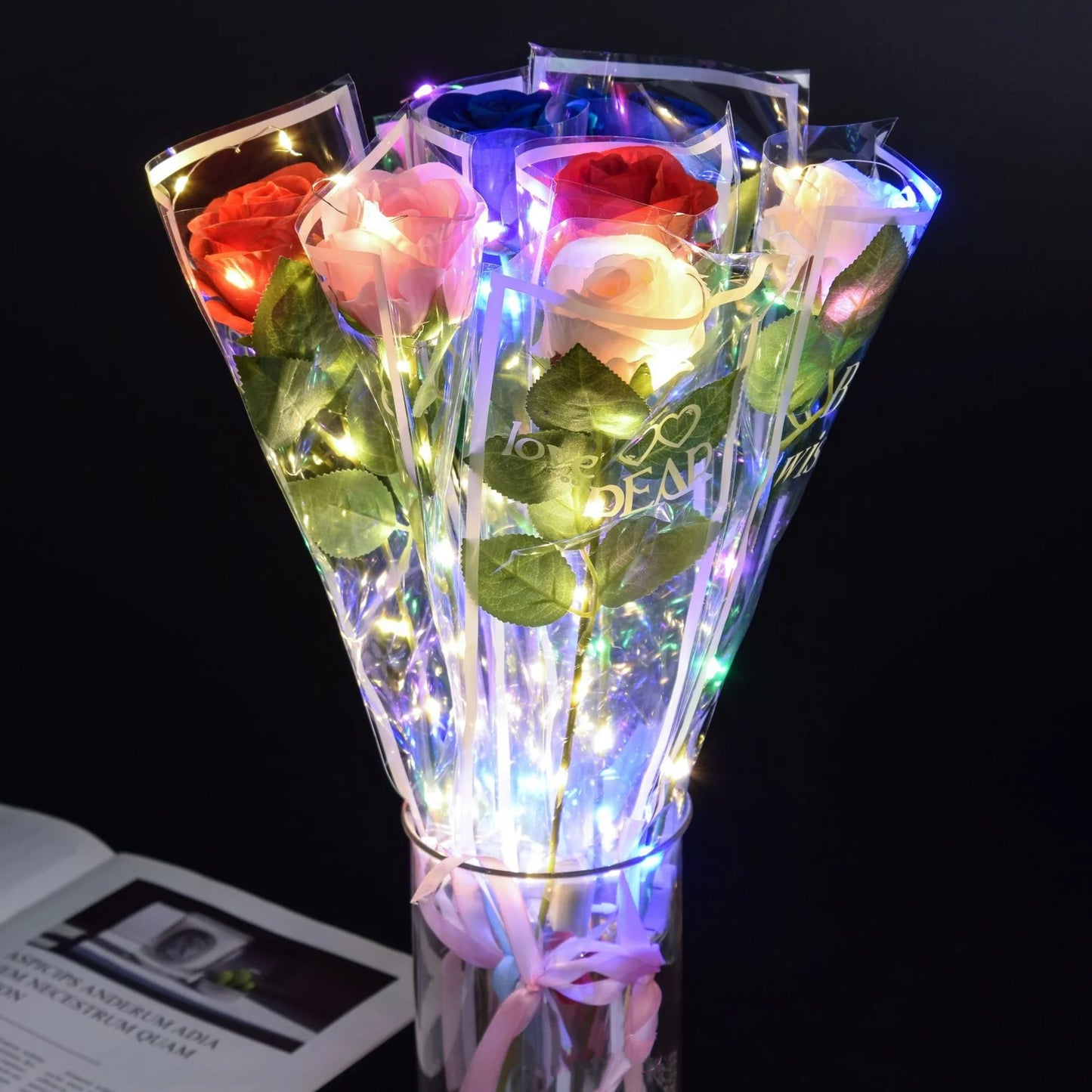 Enchanting LED Rosettes 1pcs (Led Flash Handhel) for Valentine's Day