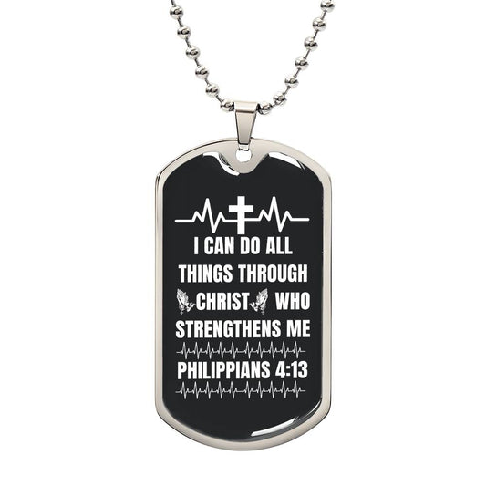 Philippians 4:13 Dog Tag