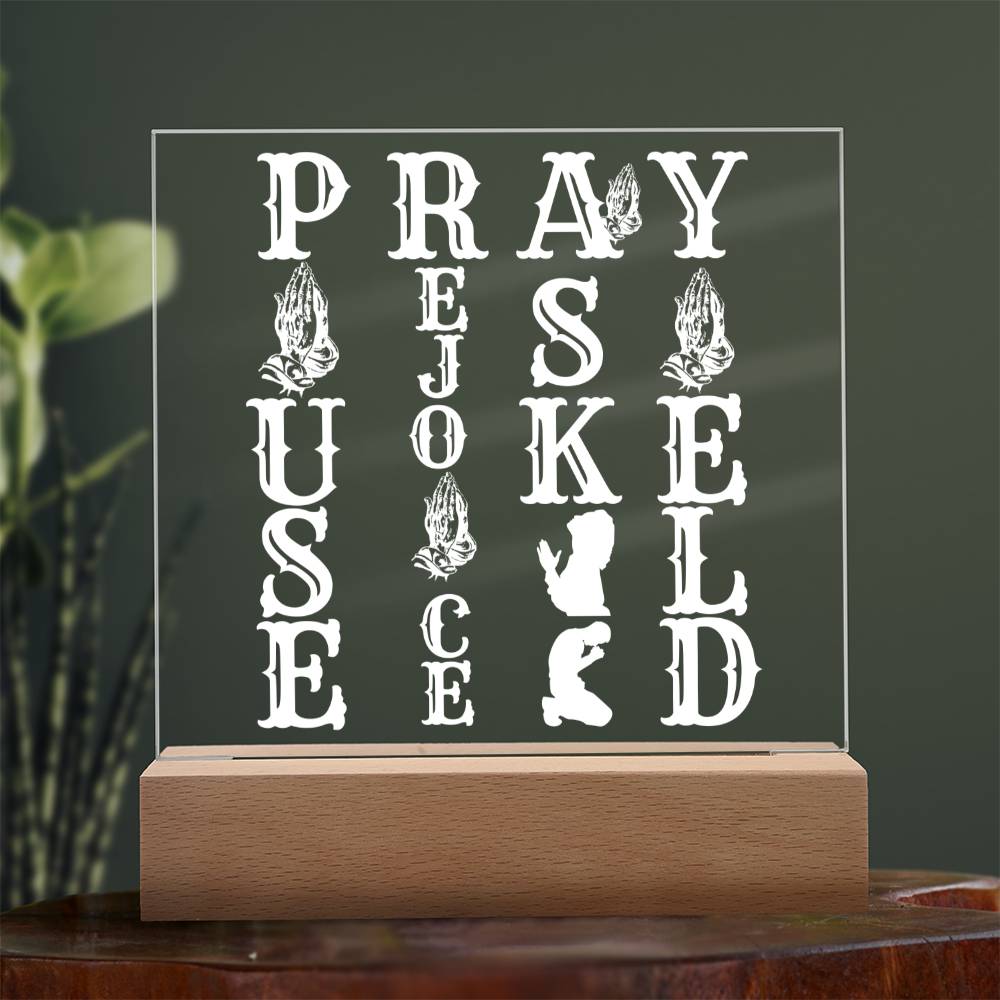 PRAY WOOD/LED