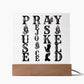 PRAY WOODEN/LED ( black letters)