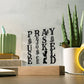 PRAY WOODEN/LED ( black letters)