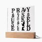 PRAY WOODEN/LED ( black letters)