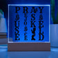 PRAY WOODEN/LED ( black letters)