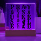 PRAY WOODEN/LED ( black letters)