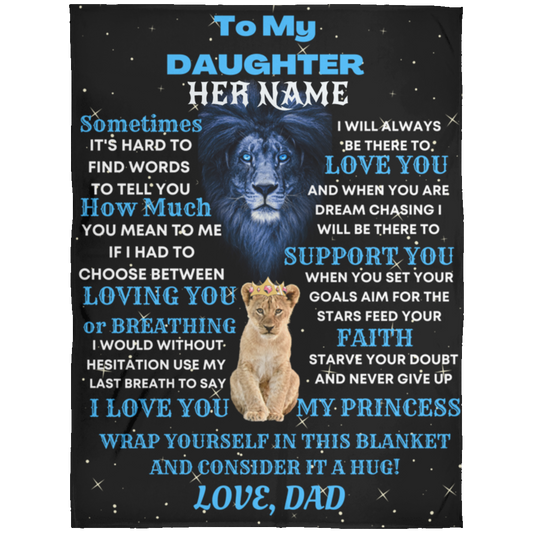 TO Daughter(custom name 60x80)