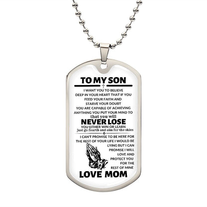 TO MY SON (FROM MOM)
