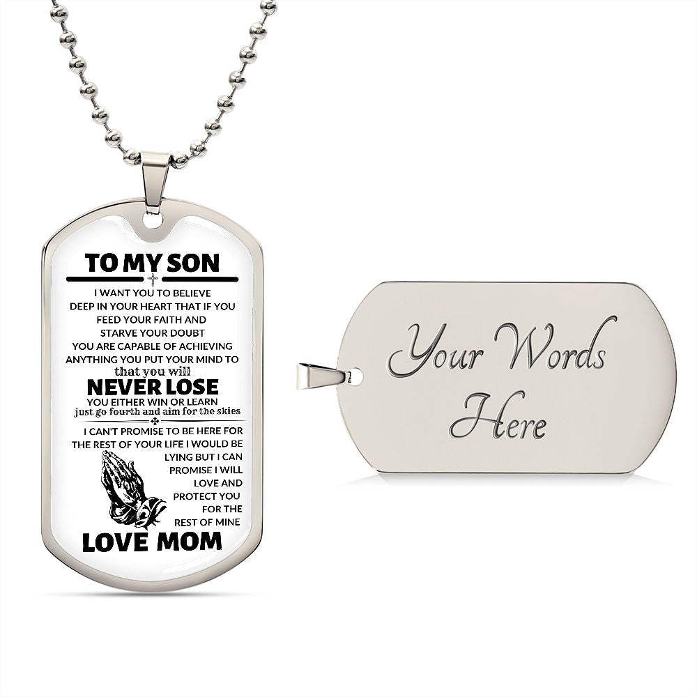 TO MY SON (FROM MOM)