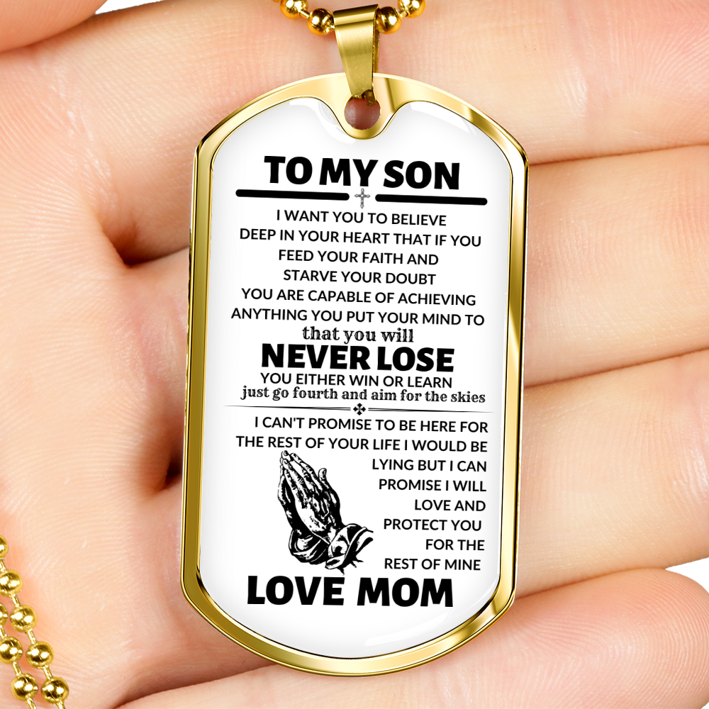 TO MY SON (FROM MOM)